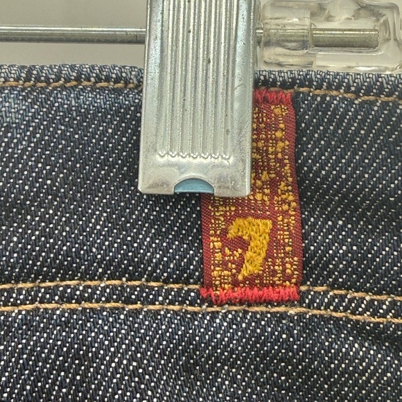 7 For All Mankind Denim Skirt with Ruffle Front Button Detail Size 29 - Picture 9 of 14